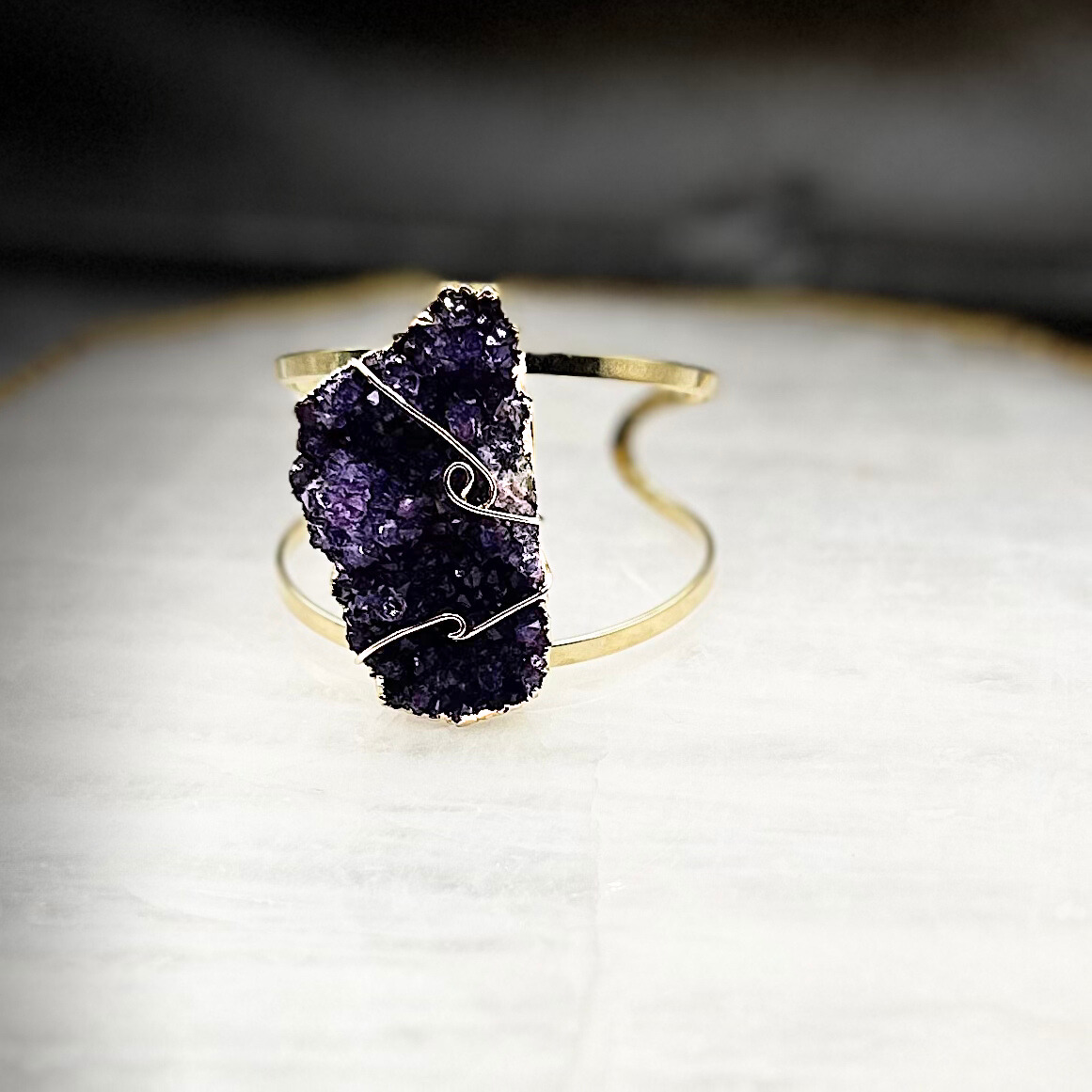 Bracelet with Amethyst Cluster 
