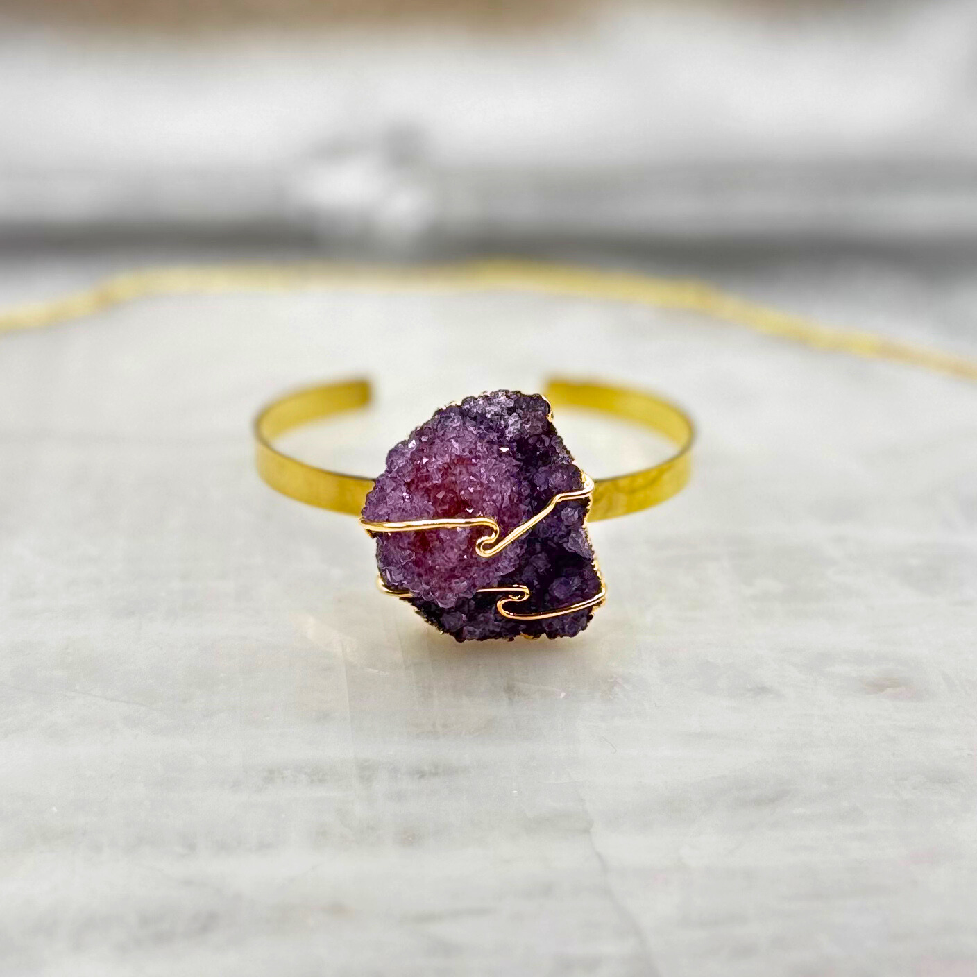 Bracelet with Amethyst Cluster 