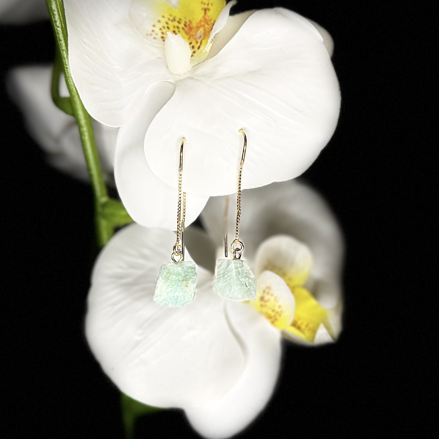 Earrings with Amazonite