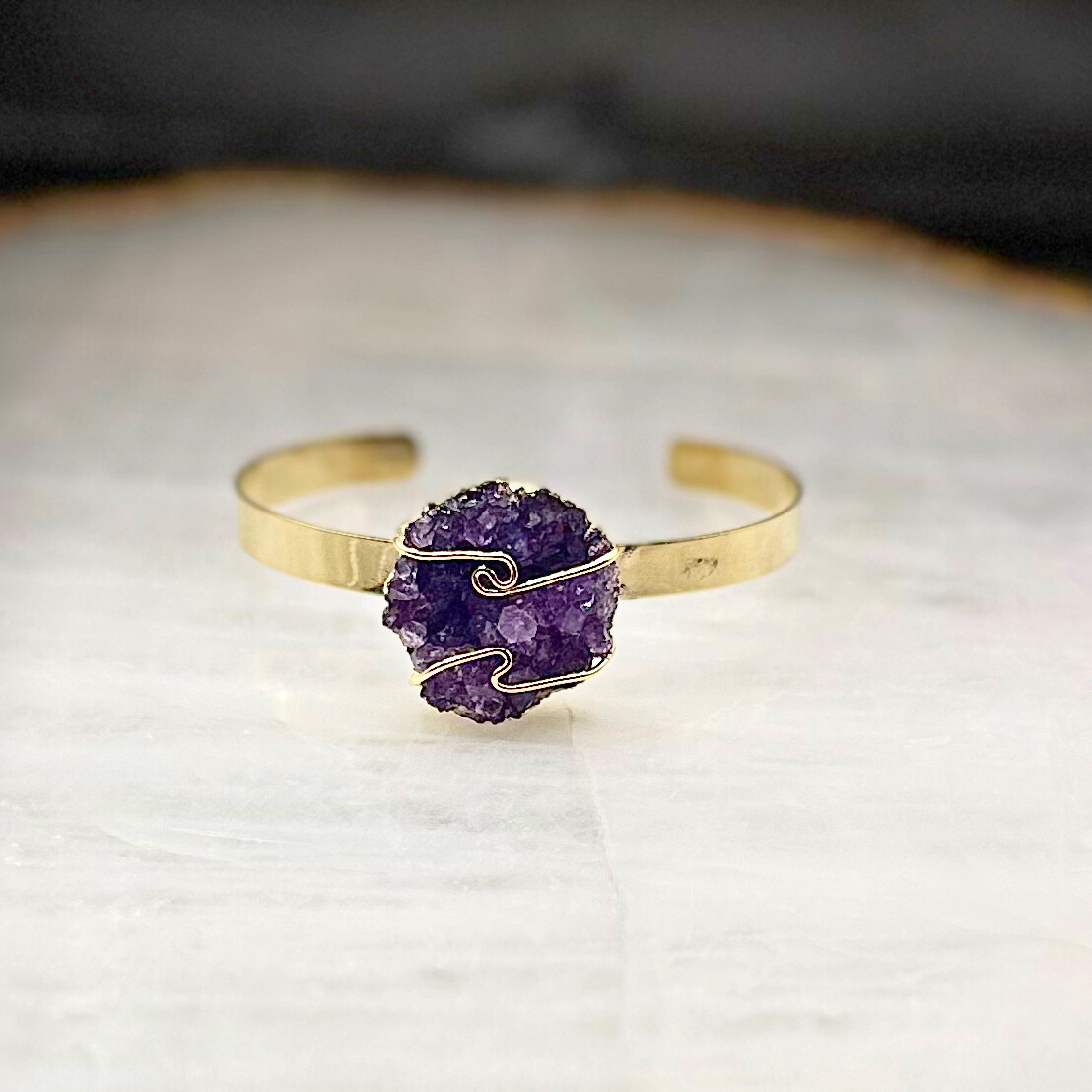 Bracelet with Amethyst Cluster