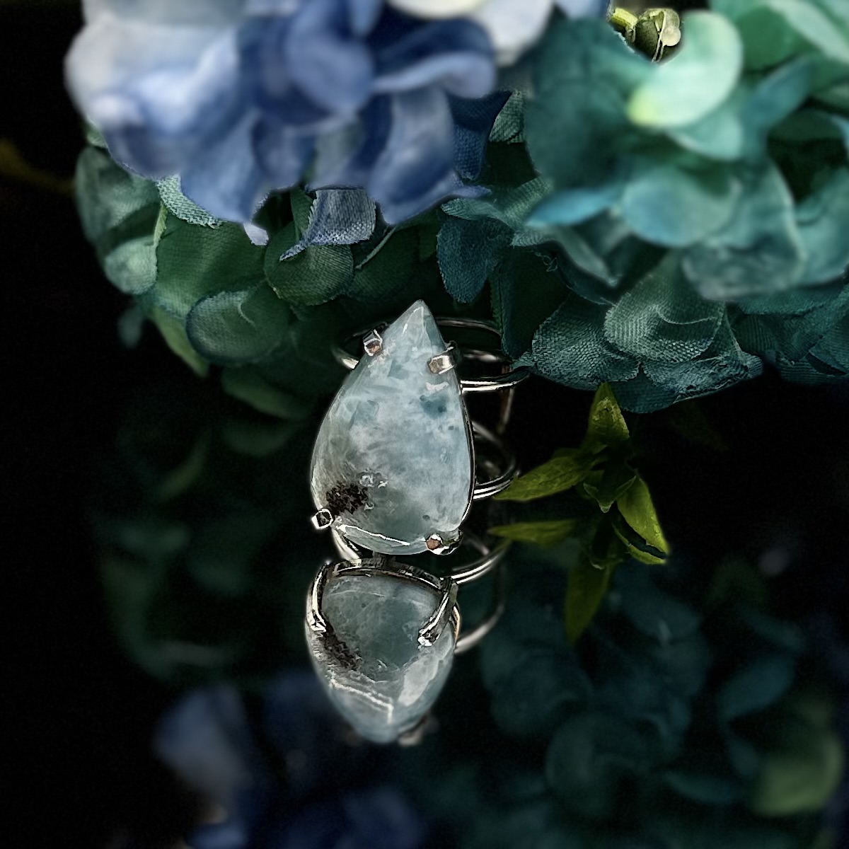 Δαχτυλίδι με larimar cabochon