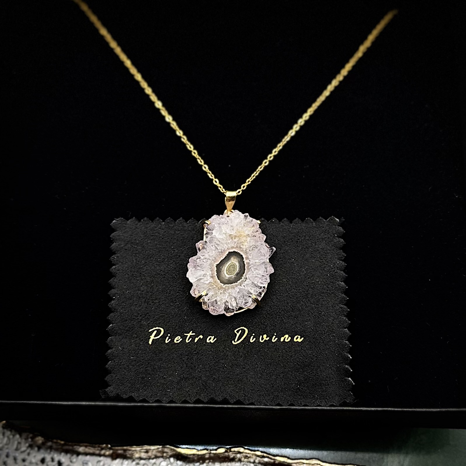 Κολιέ με σταλακτίτη αμέθυστου 