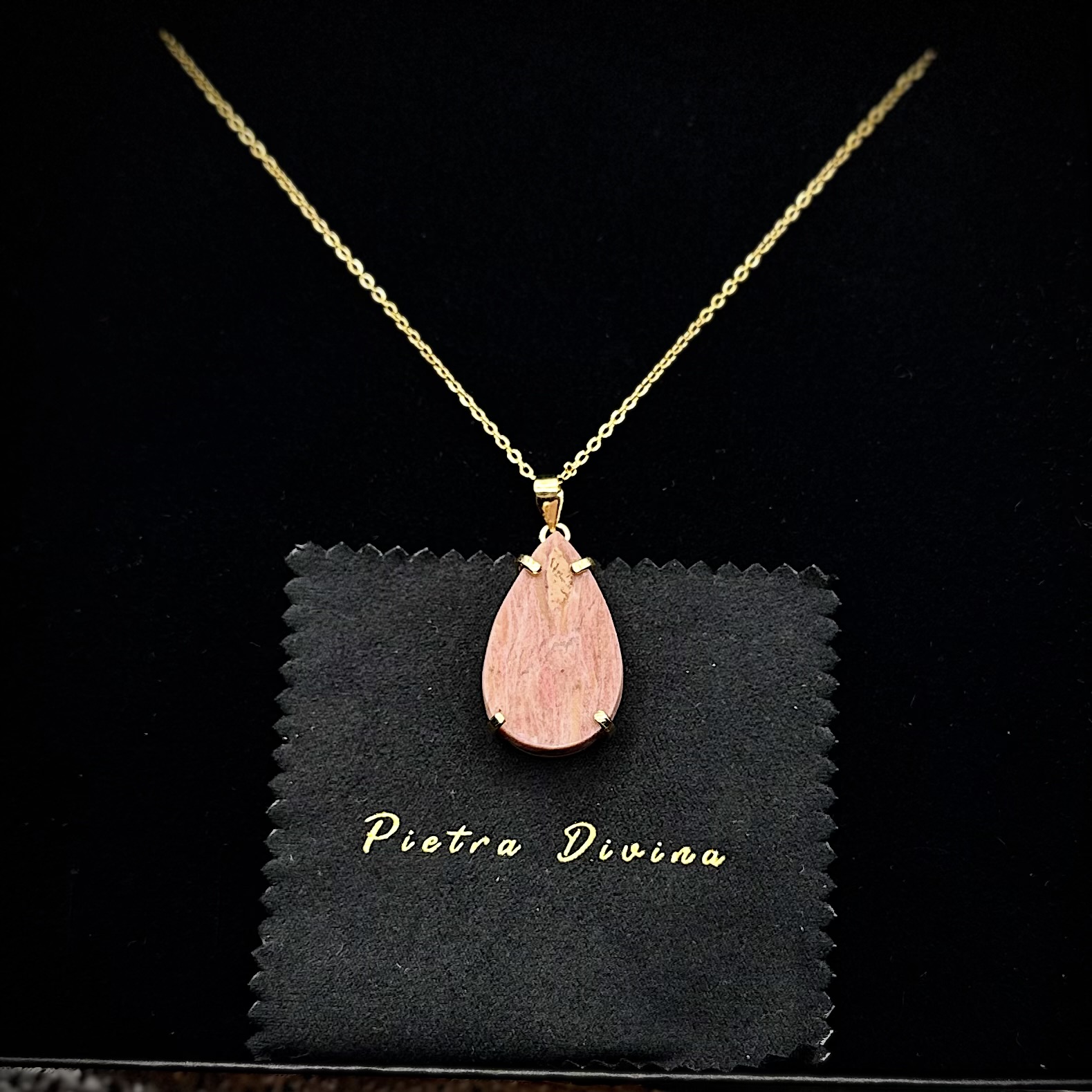 Κολιέ με χαλαζία φράουλα 