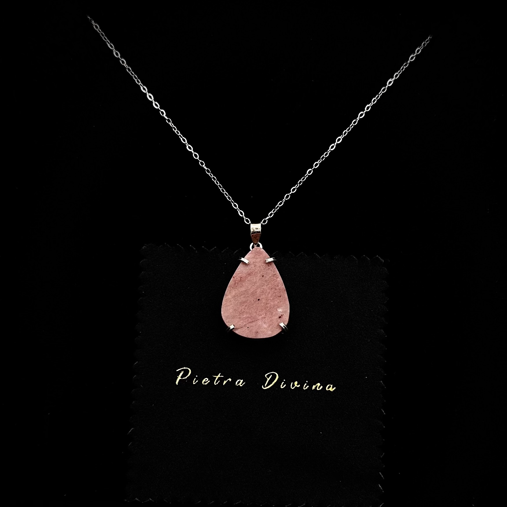 Κολιέ με χαλαζία φράουλα 