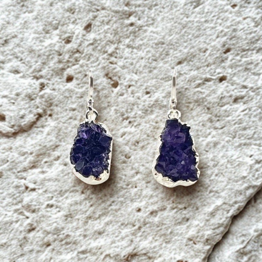 Σκουλαρίκια με Αμέθυστο 