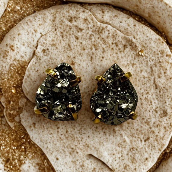 Σκουλαρίκια με Πυρίτη