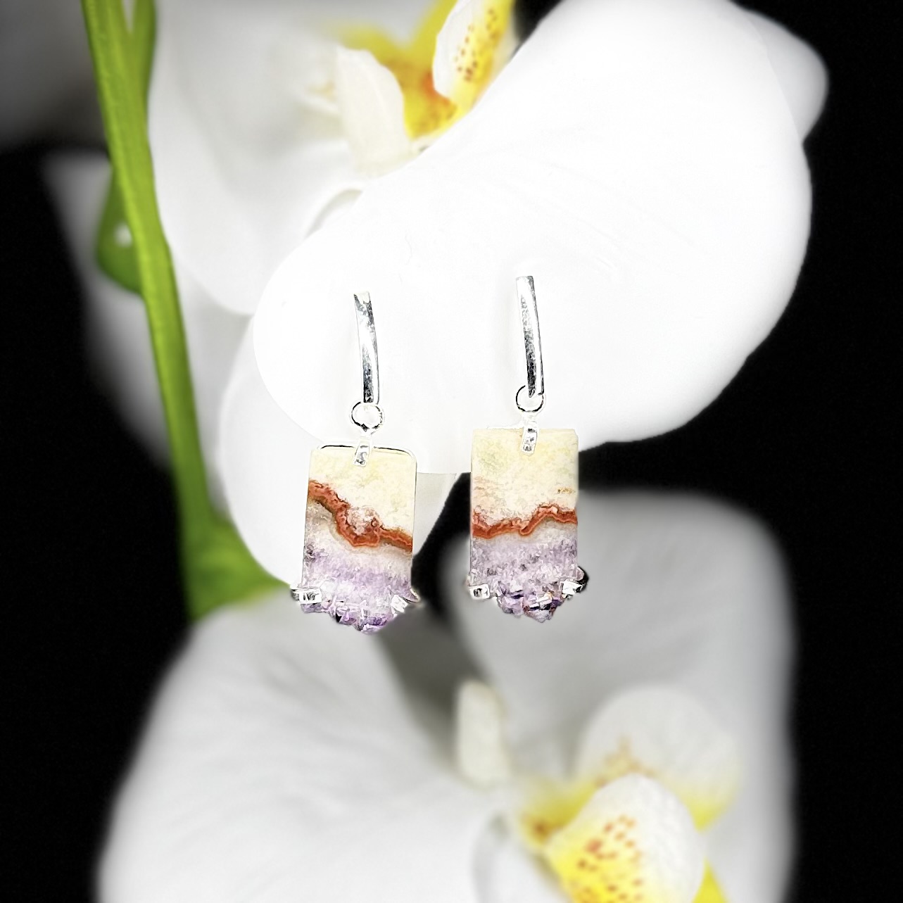 Σκουλαρίκια με αμέθυστο 