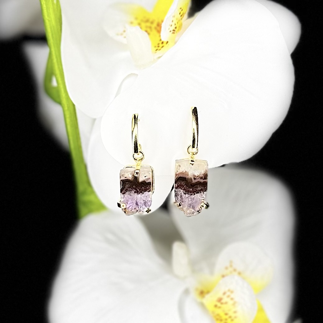 Σκουλαρίκια με αμέθυστο 