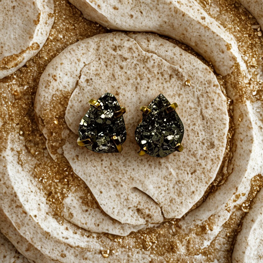Σκουλαρίκια με Πυρίτη