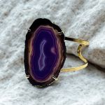 Βραχιόλι με Μωβ Γεώδη Αχάτη 