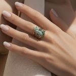 Ring with Larimar Cabochon