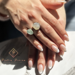 Δαχτυλίδι με Φεγγαρόπετρα και Μπλε Τοπάζι