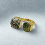 Δαχτυλίδι με Πυρίτη και Περίδοτο