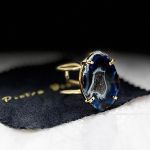 Δαχτυλίδι με μπλε γεώδη αχάτη 