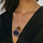 Necklace with Amethyst and Chalcedony 