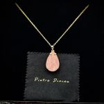 Κολιέ με χαλαζία φράουλα 