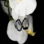 Σκουλαρίκια με γεώδη αχάτη 