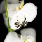 Σκουλαρίκια με πυρίτη σε σχήμα καρδιάς 