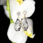 Σκουλαρίκια με γεώδη αχάτη και Druzy 