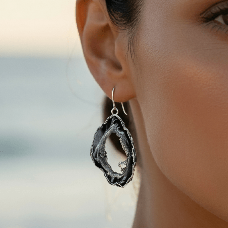 Φωτογραφία από Σκουλαρίκια με γεώδη αχάτη 