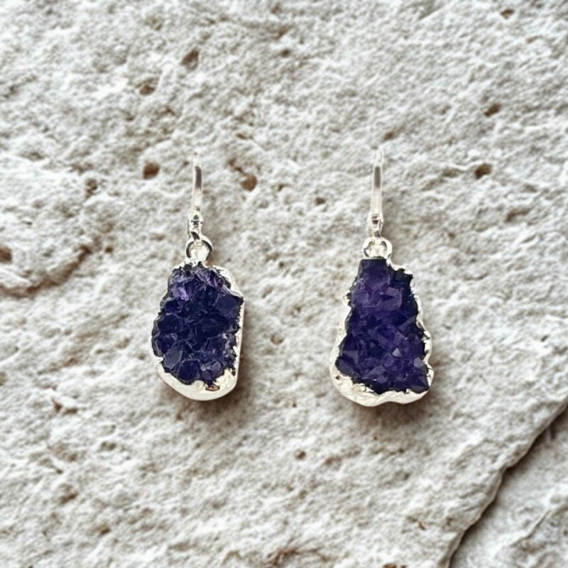 Φωτογραφία από Σκουλαρίκια με Αμέθυστο 