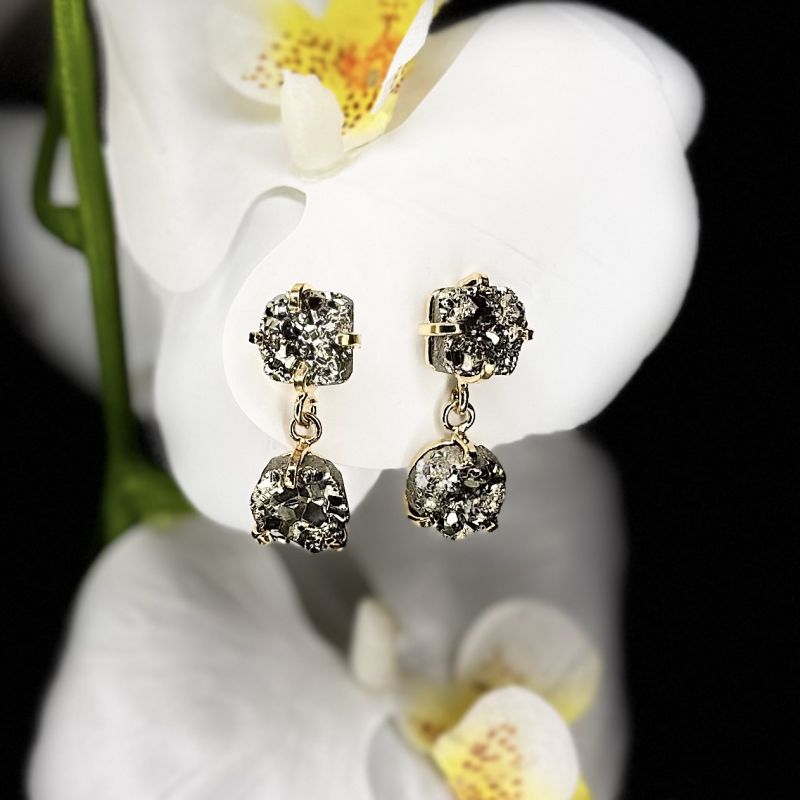 Φωτογραφία από Σκουλαρίκια με πυρίτη 